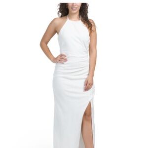 Haltered White Linen Dress NWT